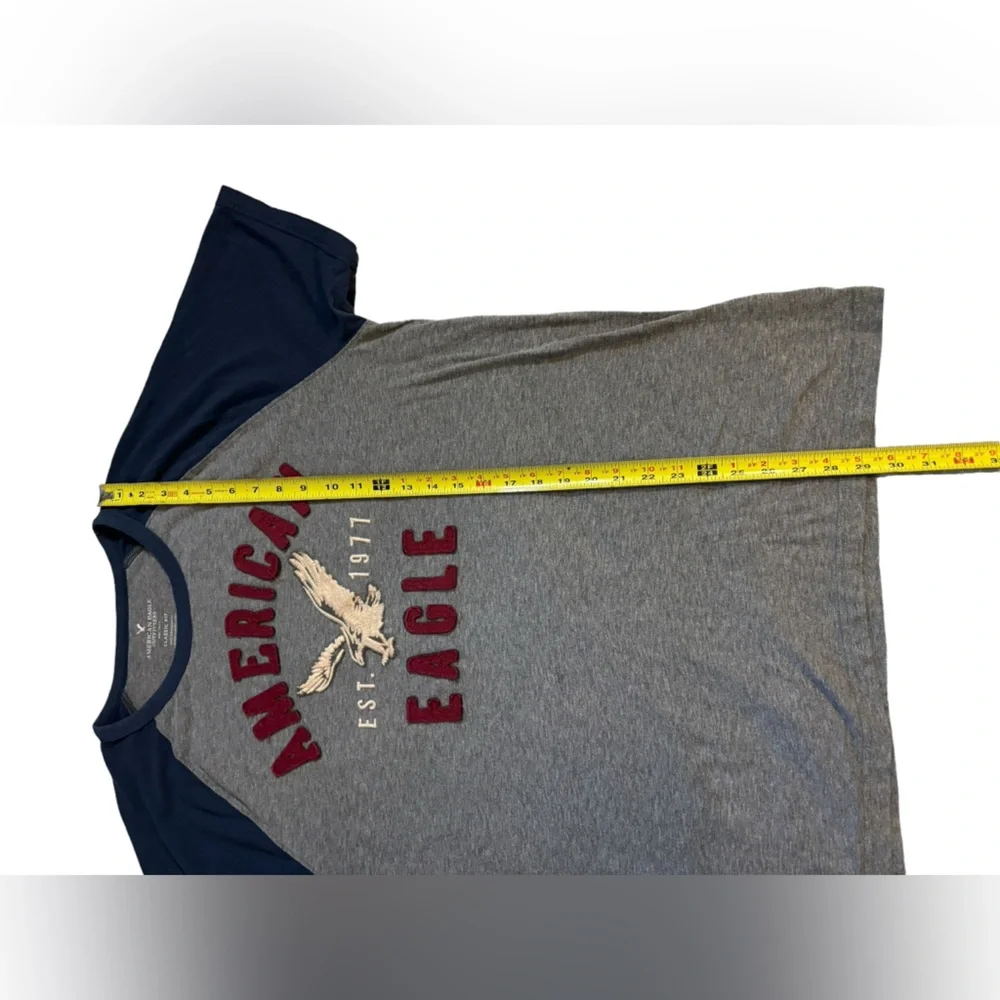 American Eagle Outfitters Men’s Gray/Blue‎ Short Sleeve Tee-Shirt Size XL